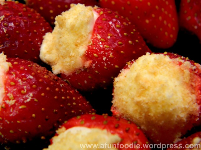 Cheesecake-stuffed strawberries